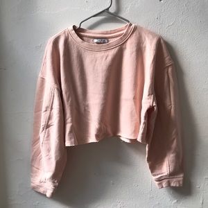 Pink Cropped Sweatshirt